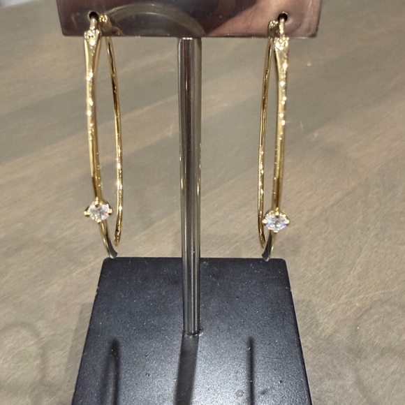 Nadri Jewelry - NADRI NEW Medium CZ Hoop Gold Color $55 MSRP
